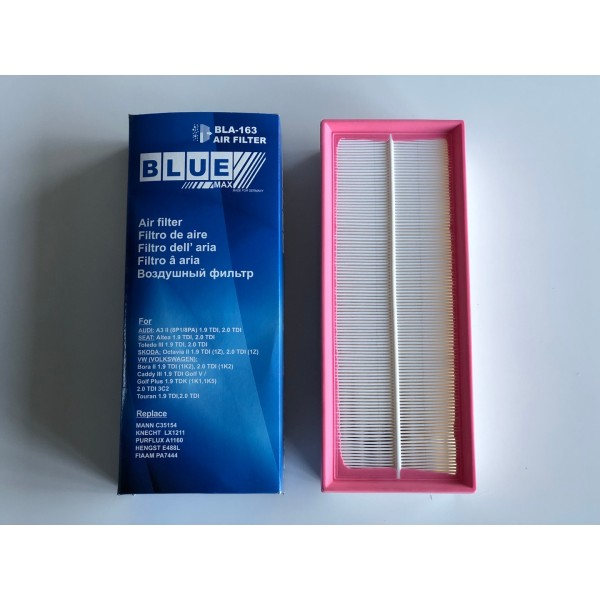BLUEMAX Hava Filtresi - Golf5-golf6-volkswagen Jetta-volkswagen Passat-volkswagen Caddy-a3-seat Leon Bjb-bkd-bkp-cayb-cayc 1, 6 Audi Tdi-1, 9 Audi Tdi-2, 0 Audi TDI 04-13 E488L / LX1211 - Kod BLA-163 - OEM 1K0129620D