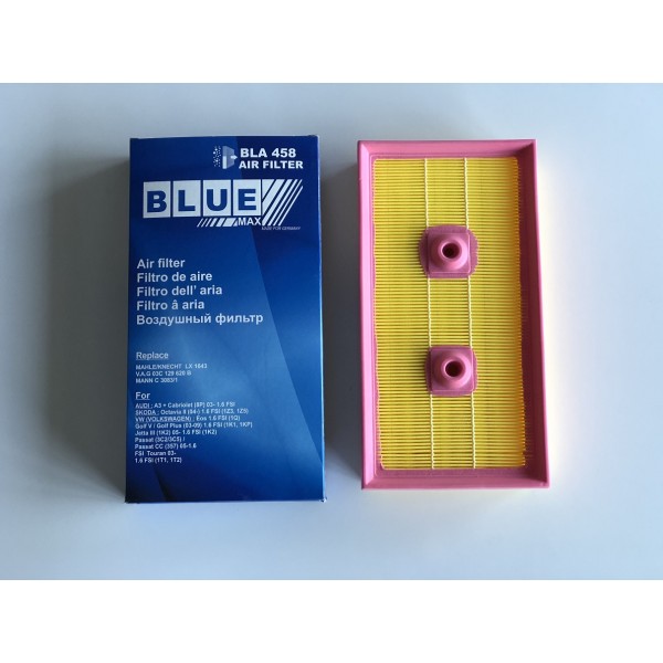 BLUEMAX Hava Filtresi - Golf5-volkswagen Jetta-volkswagen Passat-a3-seat Leon-skoda Octavia Bag-blf-blp 1, 6 FSI 04-10 E601l-lx 1643 (Delikli) - Kod BLA-458 - OEM 03C129620B