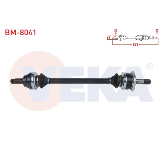 VEKA Aks Komple Arka Sağ F10-f10 Lci-f11-f11 Lci Gkn - Kod BM-8041 - OEM 33207614289 ürün görseli