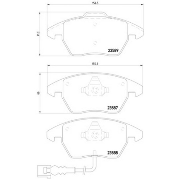 VEKA Fren Balatası - Fişli ÖN Volkswagen Golf 5 1.4 TSI 20.30mm 2003-2009 - Kod BP11030-01 - OEM 3C0698151C