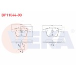 VEKA Fren Balata Arka Volvo XC90 I 2.5 T 2002-2014 - Kod BP11044-00 - OEM 30793093
