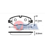 VEKA Ön Fren Balatası - Crafter 06> / Mercedes-benz Viano 08> Vito Mercedes-benz Sprinter 06> Fissiz Tek Teker SP1622 GDB1698 29192 3925 - Kod BP11245-00F - OEM 2E0698151E