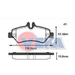 VEKA Fren Balata Fisli Arka Mercedes-benz Sprinter 3, 5T (906) 316 CDI 19.80mm 2006-2009 - Kod BP11246-00F - OEM 2E0698451