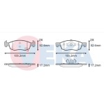 VEKA Fren Balata Ikazli ON Opel Corsa E 1.4 14 Jant 17.20mm 2014 - Kod BP11634-02 - OEM 1605280