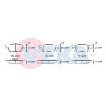 VEKA Fren Balatası - Ikazli ON Opel Astra K 1.6 CDTI 16 Jant 19.50mm 2015 - Kod BP11679-02 - OEM 13478301