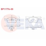 VEKA Fren Balata ON Ford Fiesta Vii 1.5 TDCI 2017- KTH1BC 2k021 AB - Kod BP11776-00 - OEM 2095160
