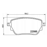 VEKA Fren Balata Arka Mercedes-benz A 180 D - 200 (W177) 2018- / Mercedes-benz Cla 180 D - 200 (C118) 2019 - Kod BP11838-00 - OEM A0004207700