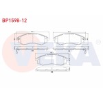 VEKA Fren Balata ON Ikazli Tel Delikli Mitsubishi L 200 (K3T, K2T, K1T, K0T) 2.5 TD 4X4 1986-1996 / L 200 (K7T, K6T) 2.0 4X4 1996-2007 - Kod BP1598-12 - OEM MN102617