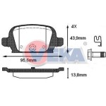 VEKA Fren Balata Ikazli Arka Opel Combo C 1.3 CDTI 13.80mm 2001-2006 - Kod BP1835-02 - OEM 1605965