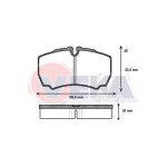 VEKA Fren Balata Arka Ford Transit (V347) 2.4 TDCI (4600 KG Ustu Araçlar) 20.00mm 2006-2014 8c1v 2m008 AB - Kod BP1849-00 - OEM 1501265