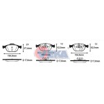 VEKA Fren Balata ON Ford Transit Ford Connect 1.8 TDCI 17.80mm 2002-2013 2t14 2k021 AC - Kod BP1984-00 - OEM 1355950