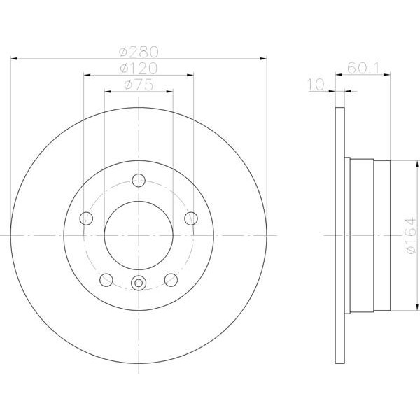 Fren Diski - Aynasi Arka E36 / 46 90-01 - Kod BSG 15-210-014 - OEM 34216855158