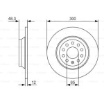Bosch Arka Fren Diski - Volkswagen Passat-volkswagen Arteon-volkswagen Tiguan DF6504 (Adet Fiyat) - Kod BSH0986479V01 - OEM 3Q0615601