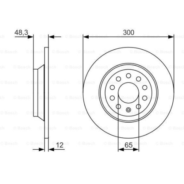 Bosch Arka Fren Diski - Volkswagen Passat-volkswagen Arteon-volkswagen Tiguan DF6504 (Adet Fiyat) - Kod BSH0986479V01 - OEM 3Q0615601