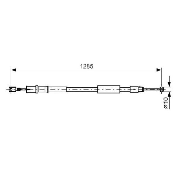 Bosch EL Fren Teli VITO639 Arka Sol - Kod BSH1987482026 - OEM A6394203585