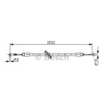 Bosch EL Fren Teli ON Sol-sag Diskli Mercedes-benz Sprinter (W906) / Volkswagen Crafter 30-35 (2E) 2.0TDI 2.5TDI Dingil 4325mm 2006 - Kod BSH1987482029 - OEM A9064202385