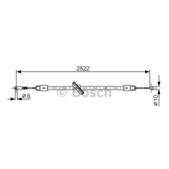 Bosch EL Fren Teli ON Sol-sag Diskli Mercedes-benz Sprinter (W906) / Volkswagen Crafter 30-35 (2E) 2.0TDI 2.5TDI Dingil 4325mm 2006 - Kod BSH1987482029 - OEM A9064202385 ürün görseli