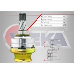 WAGEN Aks Kafası - Sol-sag ON IC Opel Astra H 1.4i Uzunluk 130 MM 2004-2010 - Kod CVJ-OP013 - OEM 1603271