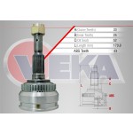 WAGEN Aks Kafası - Sol-sag ON Dis Opel Vectra A 1.8 Absli 43 Dis Uzunluk 170, 8 MM 1988-1995 - Kod CVJ-OP030 - OEM 374015