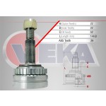 WAGEN Aks Kafası - Sol-sag ON Dis Opel Vectra B 1.6i 16V Absli 29 Dis Uzunluk 144, 8 MM 1995-2003 - Kod CVJ-OP032 - OEM 374213