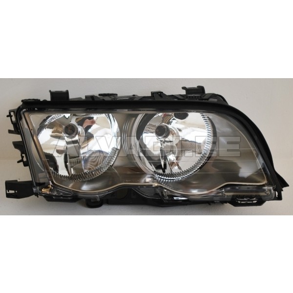 İthal Ön Far - Far (Siyah Zemin) Sağ E46 1998 - Kod E4698-7003 - OEM 63128380176
