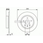 ELITCAR Arka Fren Diski - Takim 15 Inch 268mm Opel Astra J 10> Frd DDF1872 - Kod EFD6340 - OEM 569072