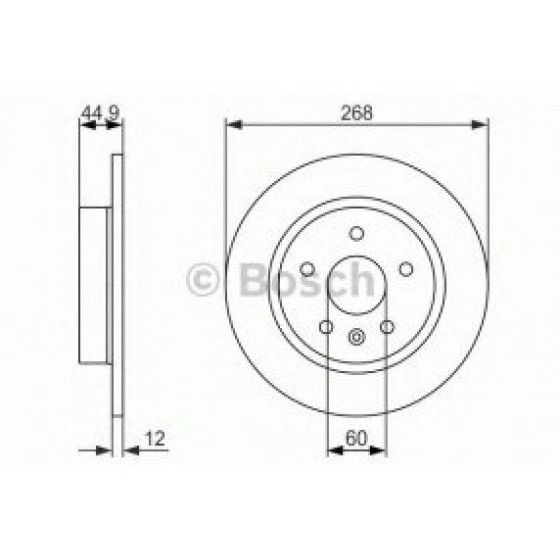 ELITCAR Arka Fren Diski - Takim 15 Inch 268mm Opel Astra J 10> Frd DDF1872 - Kod EFD6340 - OEM 569072 ürün görseli