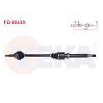 VEKA Komple Aks Sag ON Ford Transit (V184) 2.0 TDCI (Onden Cekis) Absli 48 Dis Uzunluk 1056 Mm 2000-2006 - Kod FD-8063A - OEM 1132834