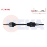 VEKA Komple Aks Sol ON Uzunluk 686mm Ford Focus IV 1.5 TDCI A-t 8 Ileri 2018 - Kod FD-8082 - OEM 2346540
