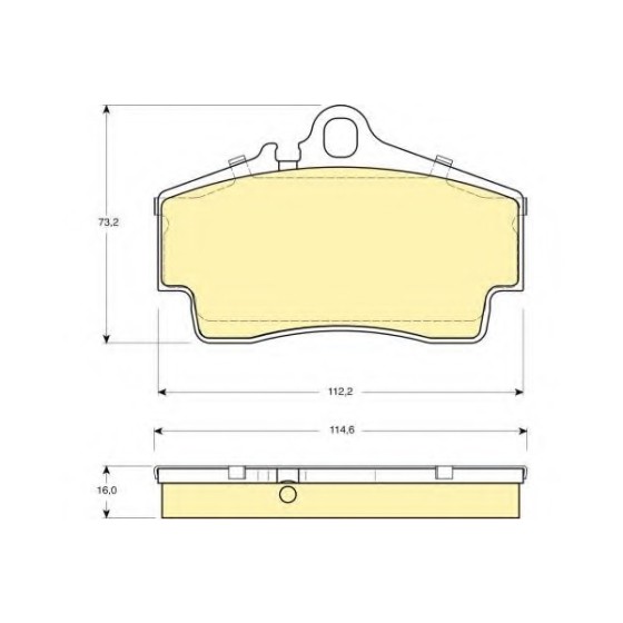 Ferodo Arka Fren Balatası - Porsche 911-caymen-boxster 1996> 16, 2mm / 21792 - Kod FDB-1308 - OEM 98635293900 ürün görseli