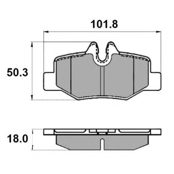 Ferodo Arka Fren Balatası - Ml_w639 Viona - Vito 2003> 18, 5mm - Kod FDB-1494 - OEM A0014211010