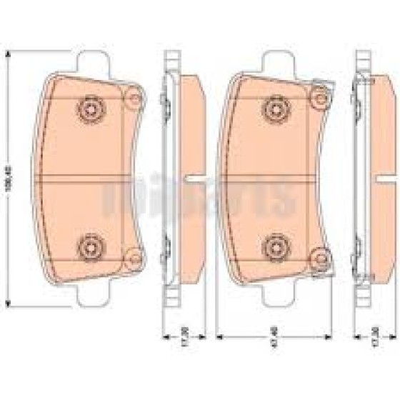 Ferodo Arka Fren Balatası - Opel Insignia 16 Inc - Kod FDB-4252 - OEM 1605103 ürün görseli