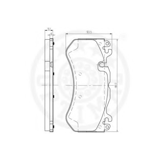 Ferodo M.benz C (C204) M (W166), S (C126) ÖN Balata - Kod FDB-4373 - OEM 0044207620 ürün görseli
