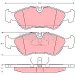 Ferodo Ön Fren Balatası - Opel Vectra A 1.6 - Kod FDB-584 - OEM 1605808