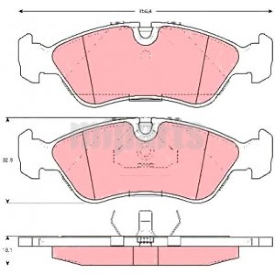 Ferodo Ön Fren Balatası - Opel Vectra A 1.6 - Kod FDB-584 - OEM 1605808 ürün görseli
