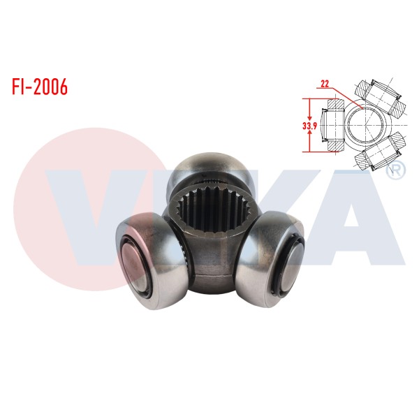VEKA Aks Mafsali Sol-sag ON 33, 9x22 Fiat Grande Fiat Punto 1.3 Mjt 2005-2012 / Fiat Fiorino 1.3 Mjt 2007- / Fiat Idea 1.3 Mjt 2003- / 500l 1.3 Mjt 2012 - Kod FI-2006 - OEM 46308327