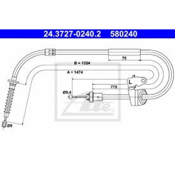 FTE EL Fren Teli Arka Sol R55 - Kod FTEFBS03034 - OEM 34406770869 ürün görseli