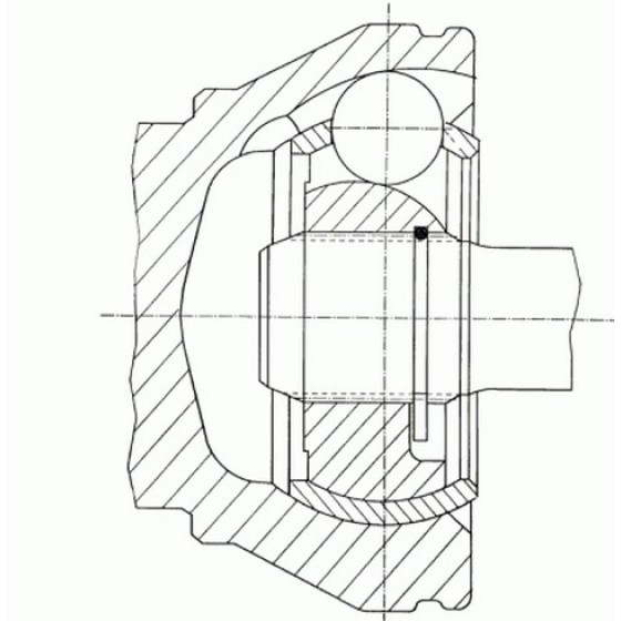 GKN Aks Kafası - İÇ Sol T5 2.5TDİ - Kod GKN304843 - OEM 7H0498103E ürün görseli