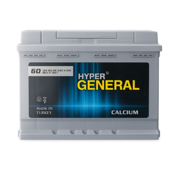 İthal General 60 AH Amper Akü Avrupa / Tam Kapali - OEM GNRL-60