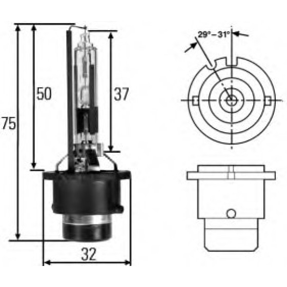 Hella Ampul Xenon D2R - Kod HEL8GS007001151 - OEM N910139000000 ürün görseli
