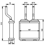 WAGEN Kalorifer Radyatoru Brazing Opel Corsa B 1.2i 1993-2000 - Kod HRD-OP004B - OEM 1618020