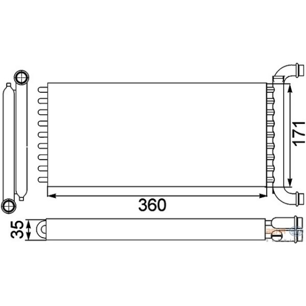 WAGEN Kalorifer Radyatörü Brazing Volkswagen Crafter 2006-2011 - Kod HRD-VW010B - OEM 2E0819071C