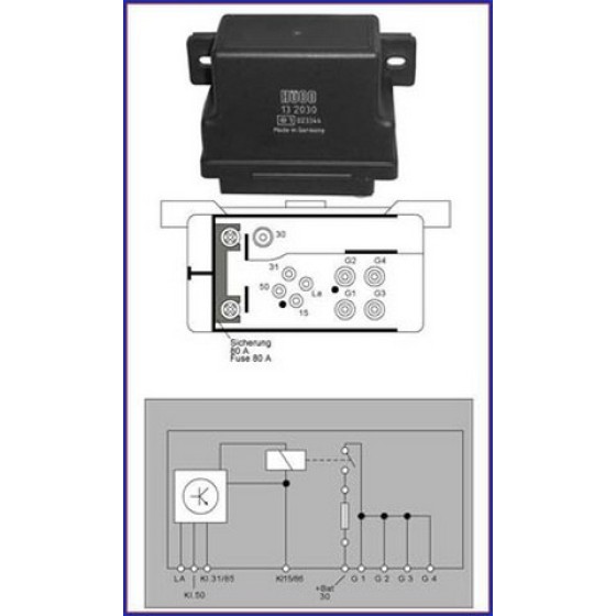 HUCO Buji - Isitma Buji Beyni 200D 124 601 - Kod HUC132030 - OEM A0015459732 ürün görseli