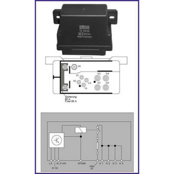 HUCO Buji - Isitma Buji Beyni 200D 124 601 - Kod HUC132030 - OEM A0015459732