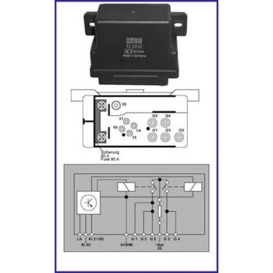 HUCO Buji - Isitma Buji Beyni 250D 124 602 - Kod HUC132032 - OEM A0015459832 ürün görseli