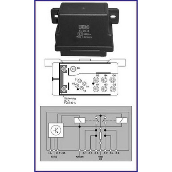 HUCO Buji - Isitma Buji Beyni 300D 124 603 - Kod HUC132033 - OEM A0055454532 ürün görseli