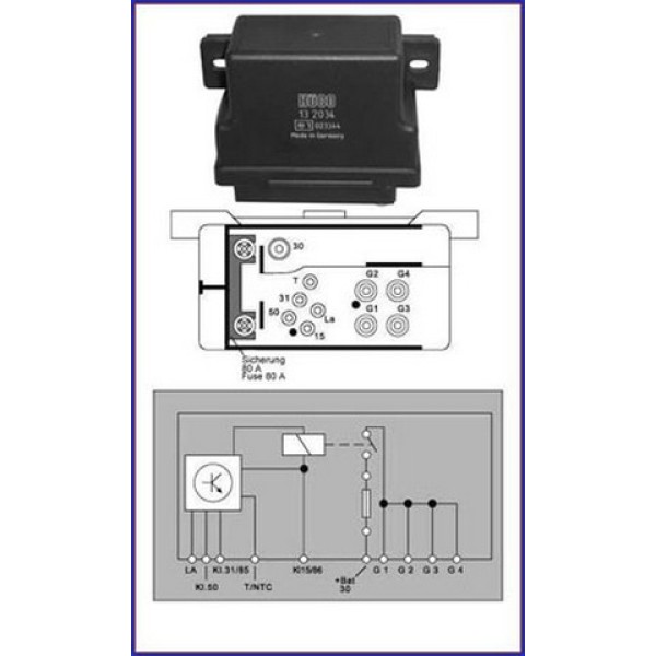 HUCO Buji - Isitma Buji Beyni 200D 124 601 - Kod HUC132034 - OEM A0075459832