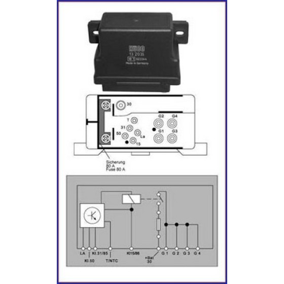 HUCO Buji - Isitma Buji Beyni 638 601 - Kod HUC132035 - OEM A0085450032 ürün görseli