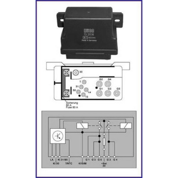 HUCO Buji - Isitma Buji Beyni 250D 124 602 - Kod HUC132036 - OEM A0075459932