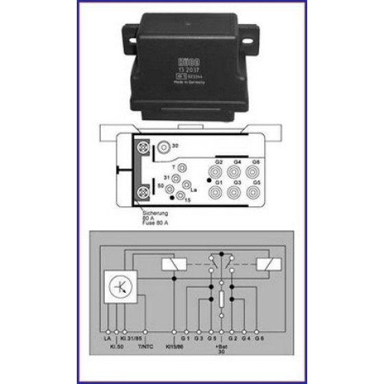 HUCO Buji - Isitma Buji Beyni 300D 124 603 - Kod HUC132037 - OEM A0125459032 ürün görseli